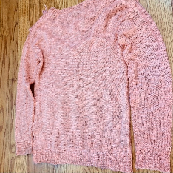 Pink Republic big girls light orange fringe trim pull over sweater - Picture 15 of 15